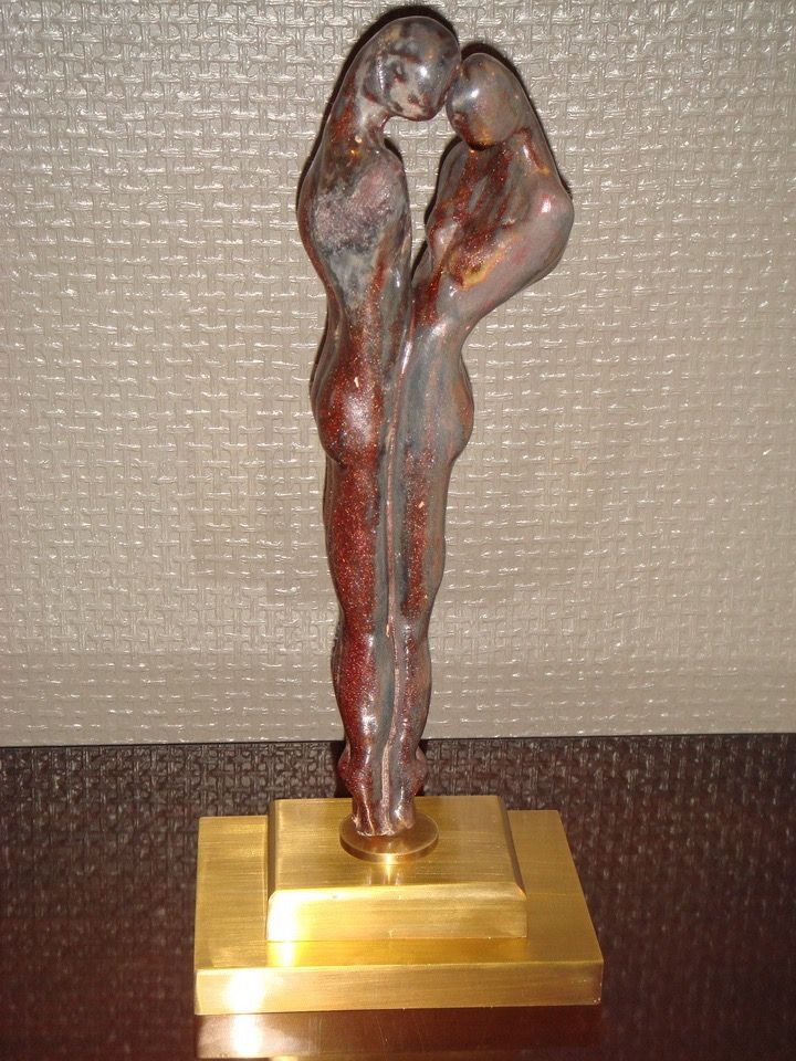 love sculpture clay bronze figure figurative, deco